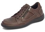 GINO GALANTE, sportieve heren veterschoenen, met uitneembaar voetbed KASTANJEBOLEET