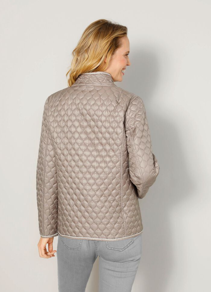 Omkeerbaar jack met grafisch doorgestikt patroon 