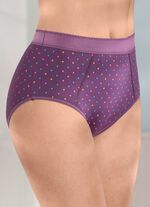 Vijfpack corrigerende slips met kleurrijk stippendessin 