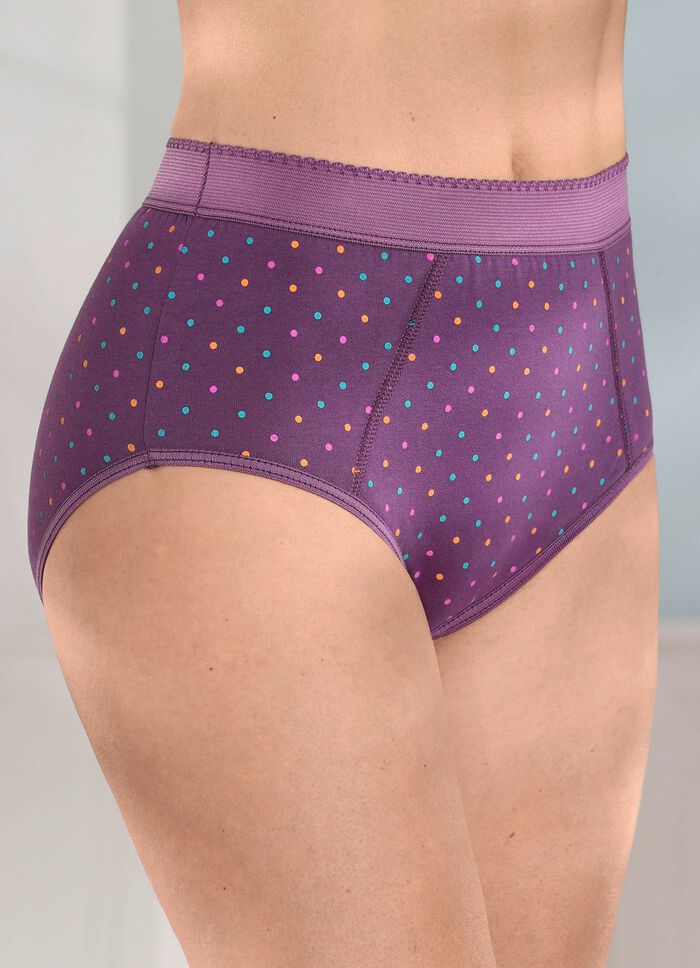 Vijfpack corrigerende slips met kleurrijk stippendessin 