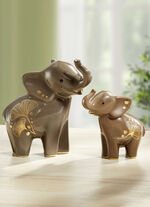 Goebel olifant met echt goudplating BRUIN