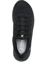 Rieker sneakers met elastische decoratieve vetersluiting ZWART