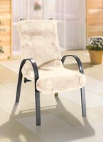 Comfortabel zachte lamsleren fauteuilbeschermers BEIGE
