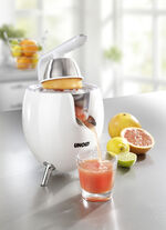 Citruspers met druppelstop en automatische start/stop WIT