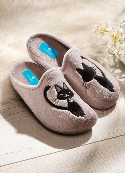 FLORETT pantoffels met rubberen zool 