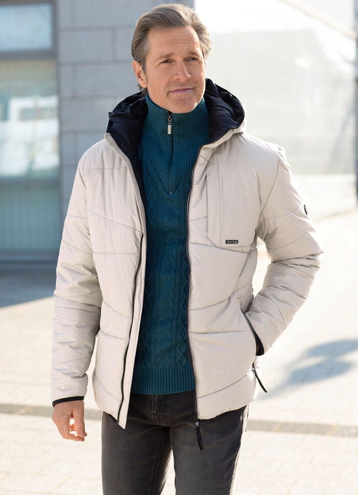 Gewatteerde blouson met capuchon 