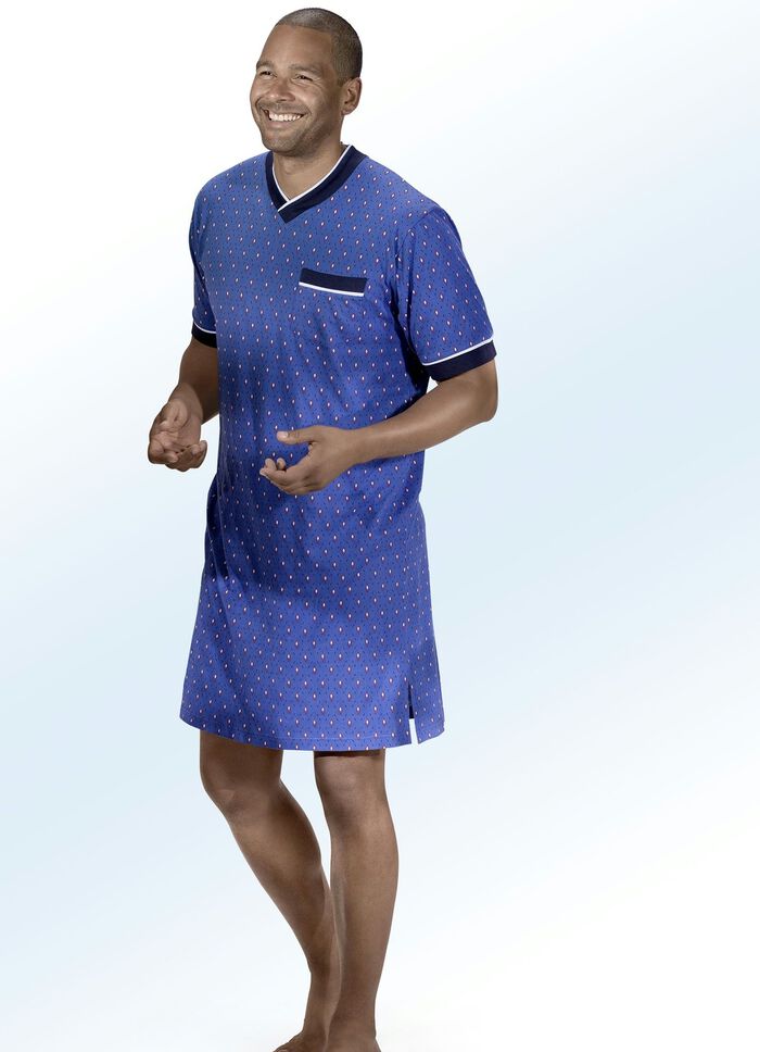 Nachthemden pak van twee met V-hals en zijnaad 