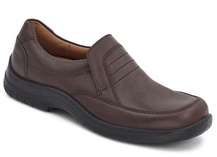 Klassieke herenpantoffels met ademend voetbed MOKKA