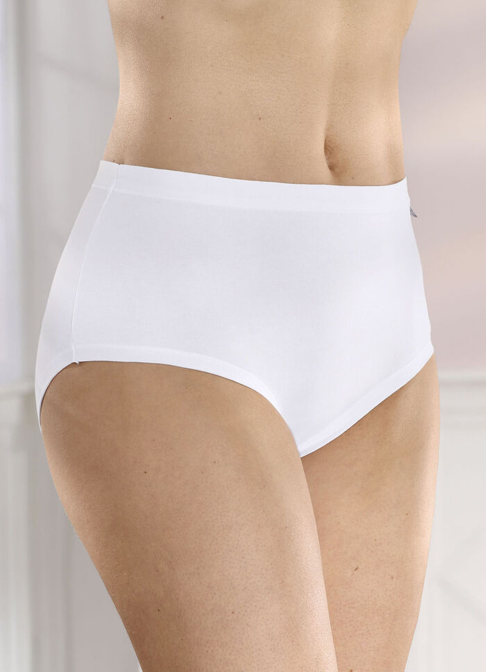 brio lingerie vijf-pack slips WIT