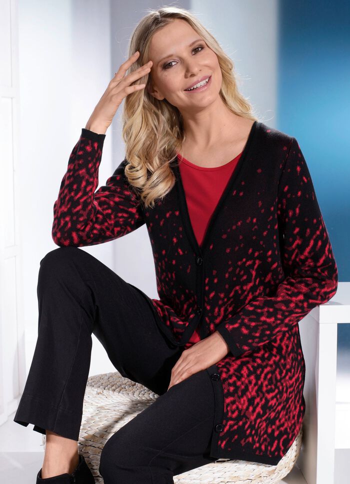 Lang vest in diagonaal design 