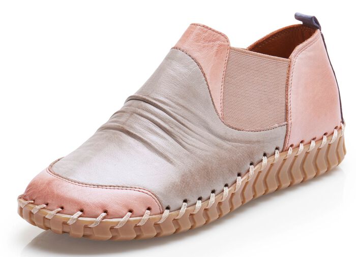 Gemini-laarsje met elastische inzetstukken aan de zijkant ROS&Eacute; KIEZELSTEEN