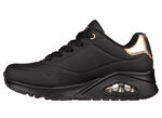 SKECHERS, comfortabele damessneakers, met zichtbaar luchtkussen SCHWARZ-GOLD