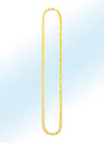 Diamant vergulde massieve ketting 
