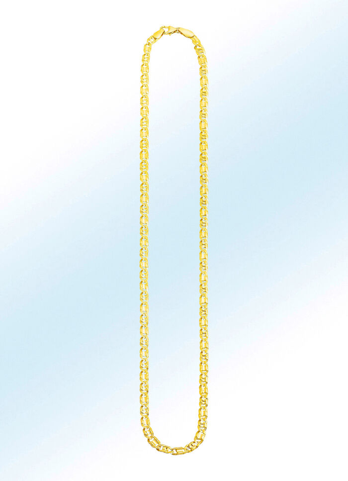Diamant vergulde massieve ketting 
