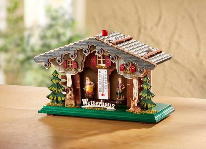 Weerhuis met thermometer 