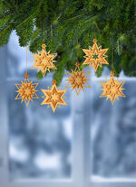 Boomhangers, set van 6, gemaakt van hout in het Erzgebirge 
