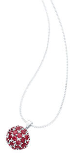 Charmante kogel-kettinghanger met echte granaat 