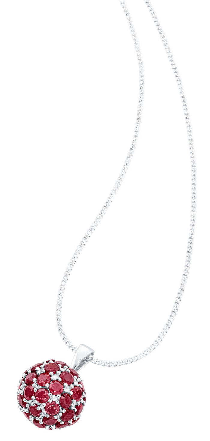 Charmante kogel-kettinghanger met echte granaat 