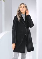 Korte mantel met knoopsluiting 