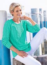 Trui in een mix van structuurpatronen MUNT