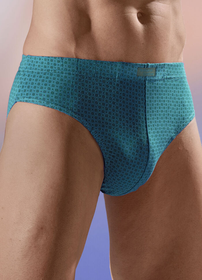 Set van vier slips, met all-over dessin 