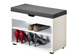 Schoenenbank met zitkussen WIT