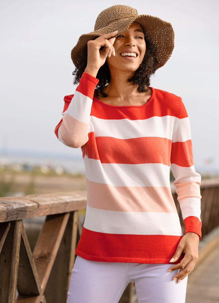 trui met blokstreepdessin 