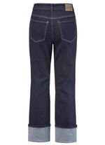 Magische jeans met oprolbare manchetten DONKERBLAUW