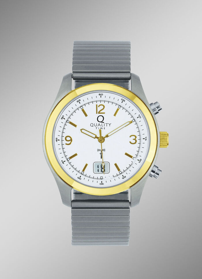 Radiogestuurd herenhorloge met titanium kast 