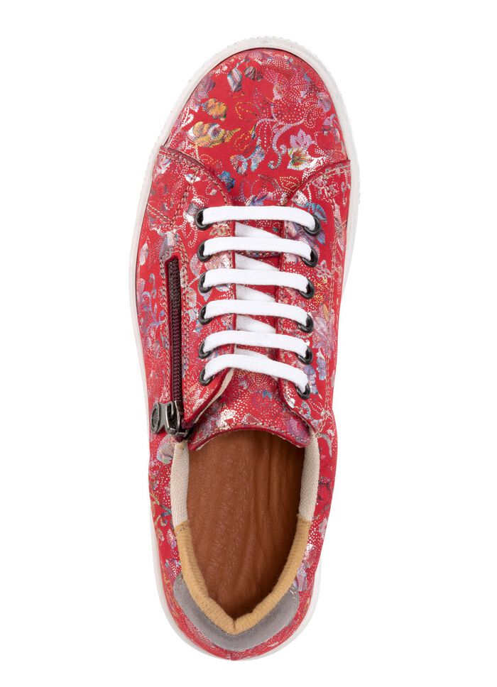 ELENA EDEN veterschoen van effectief bedrukt nubuckleer 