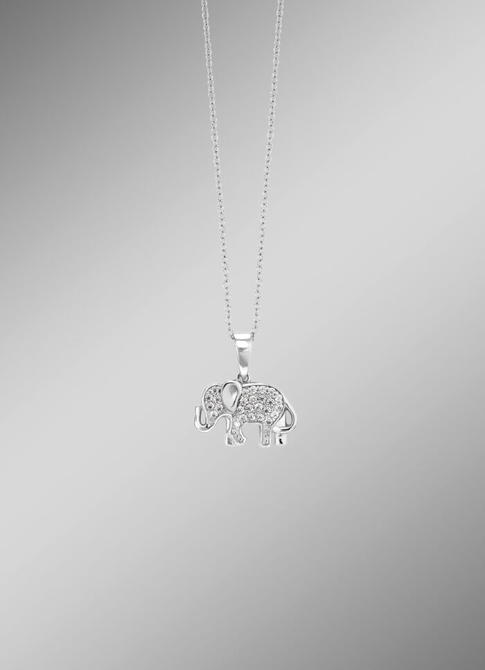 Charmante "olifant" hanger met ankerketting 