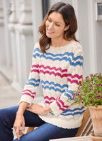 Trui met een mix van patronen in een strependessin 