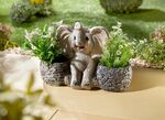 Olifant plantenpot gemaakt van polyresin 