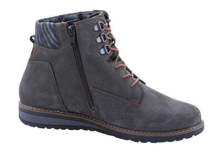Waldl&auml;ufer veterlaarzen met warme voering van puur katoen STEENGRIJS
