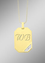 Graveerbare hanger met diamant 