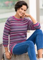 Trui met een mix van patronen in een strependessin 