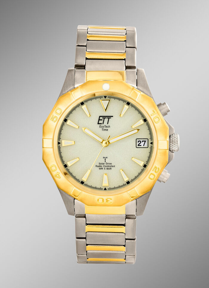 Radiogestuurd herenhorloge op zonne-energie, gemaakt van titanium 