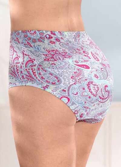 Verpakking van vijf slips met paisley-motief 