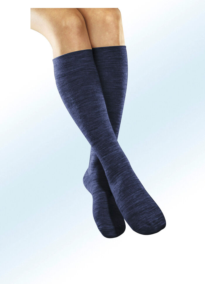 Steunkniekousen, set van 3 stuks MARINE