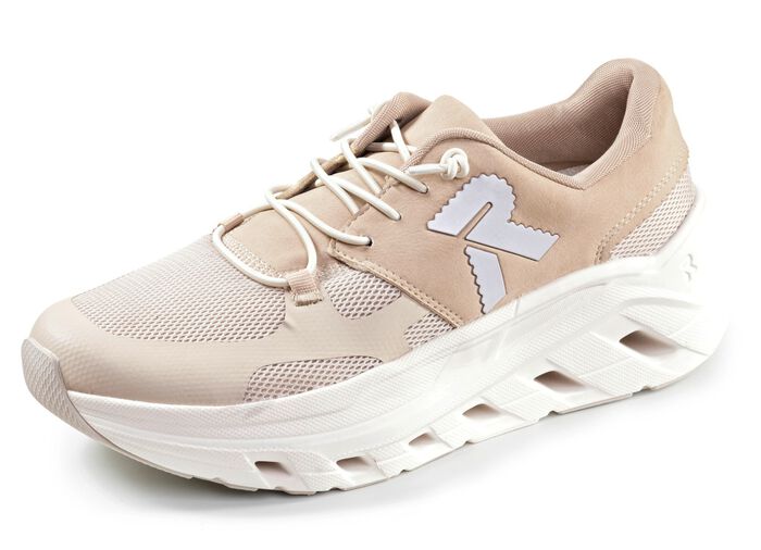 Rieker, sportieve damessneakers, breedte G, met uitneembaar voetbed LICHTBEIGE