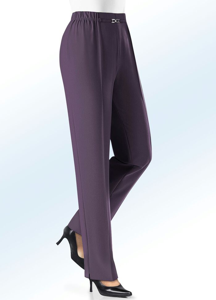 Broek met bredere heupomvang MAUVE