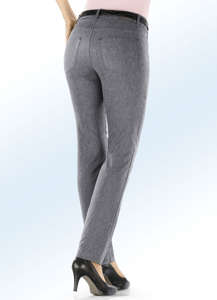 Broek met aangenaam zachte, warme voering MIDDENGRIJS GEM.