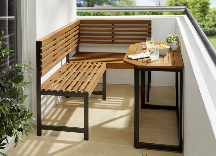 Balkonhoekset, hout/aluminium 