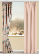 Overgordijn met universele railband BEIGE MET PATROON