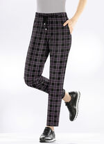 Broek in casual joggingbroekstijl ANTRACIET-BORDEAUX-GRIJS