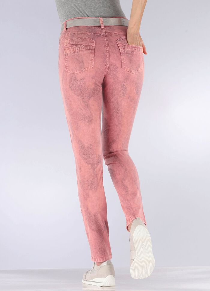 5-pocket broek in abrikoos 