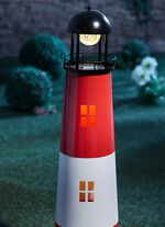 Decoratieve zonne-vuurtoren van metaal 