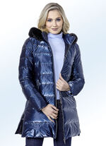Functionele korte jas in metallic-look 