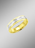 Klassieke trouwring in bicolor 