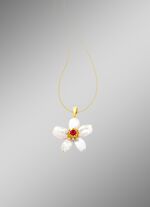 Kettinghanger met granaat en Keshi-parels 